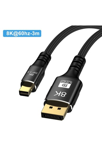 Choice 8K-60hz-3m Mini DisplayPort to DisplayPort Cable 6.6ft 2M Mini DP to DP Cable DP 1.4 8K@60hz 4K@144h