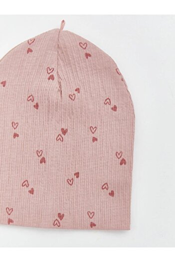 LC Waikiki Heart Patterned Baby Girl Beanie (W5)