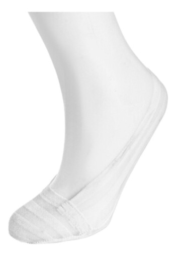 ANTBRO Women's Socks, I Love Socks, Gel Ballerinas, White, 1 Pair
