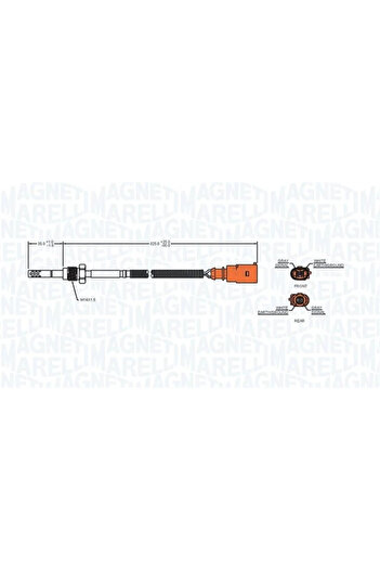 MAGNETI MARELLI Exhaust gas temperature sensor AUDI A3 Cabriolet (8P7) 2008-2013