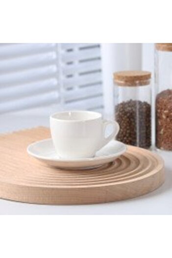 SAFA Tea, Coffee and Espresso Cup and Saucer Set, 6 Pieces, Capacity 90ML. / 119854