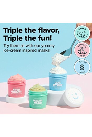 I-DEW Mini Scoops Trio Skincare Set by I Dew Care | Vegan Clay Face Masks for Skincare | Great Gift for Wo