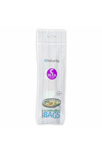 Brabantia PerfectFit 647031 bin liners, Size C, 10-12 l, 10 pieces, , Green