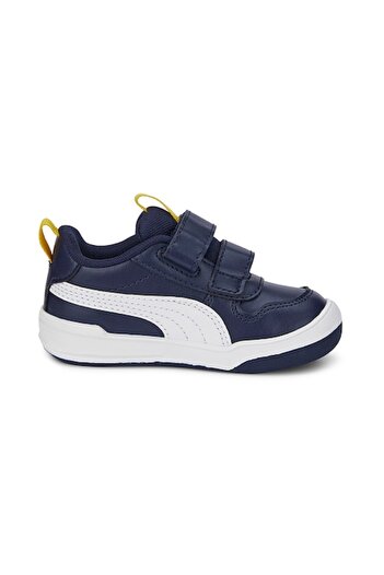 Puma , Ecological Leather Velcro Sports Shoes Multiflex, White, Navy, 22 EU