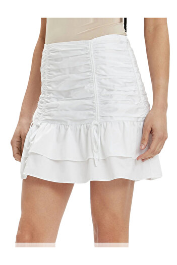 Guess Fustă mini Guess, alb