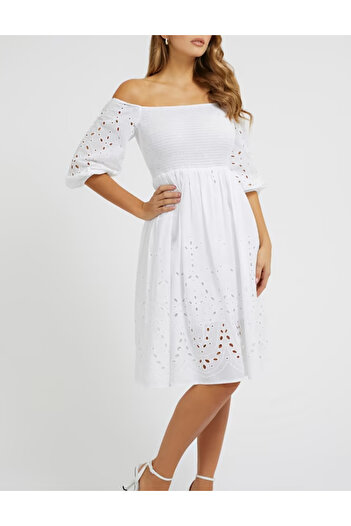 Guess Rochie midi Guess, alb