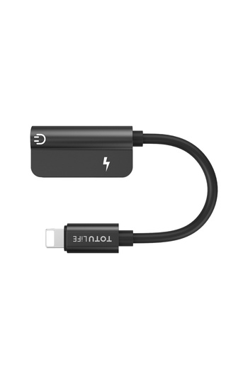 Totulife 2-in-1 OTG Adapter - AUX Connector, Calling & Charging – Compatible with iPhone & iOS Devices