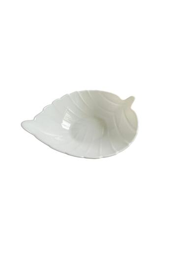 HERA Set of 6 Deep Bowls, Made of Opal Glass, HERA, Leaf Model Hr-Lf85b