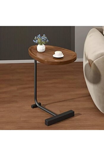 shop Modern C-shaped Side Table For Tea And Coffee,wooden Water Resistant Top