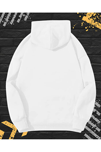 OEM - Men's Hoodie with Print, Skull, Cotton, White, S INTL