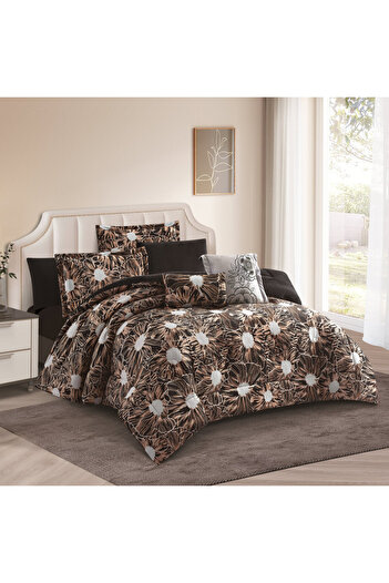 HOURS Horse Winter Bedspread, Fur and Velvet, Heavy Fill, Suitable for Single Bed Size 120 x 200 cm, 4 Pieces, 250 Stitches