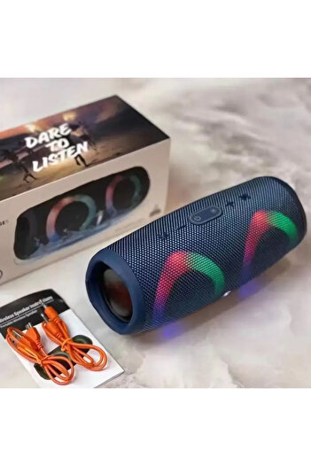 MagExpert Charge 5 Bluetooth Speaker with RGB LEDs, USB, Card Slot, FM Radio, Waterproof IPX6