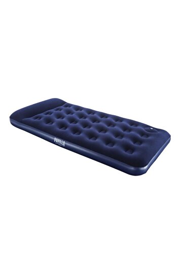 TSUMAB Single Air Bed Inflatable Mattress with Built-In Pillow – Ideal for Camping & Home Use