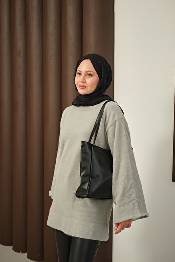 LOCCO Women's Yumoş Knitwear Tunic Gray