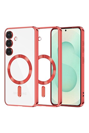 SKYDDAR INNOVATION Case for Samsung Galaxy S25 Plus, Luxury Shield Magsafe, sticker set, Red