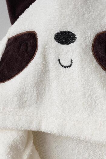 Bebitof 100% Cotton Raccoon Patterned Boxed Baby Bathrobe Set Bbtf.Ekr.30048