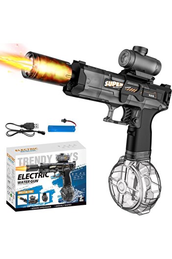 AYEBIA Electric Water Guns, 320ML Full Automatic Electric Squirt Gun with Muzzle Flash