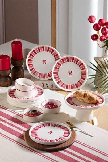WuuQ Handmade 11 Piece Bow Tie Breakfast Set with Stand - Breakfast Set with Ribbons