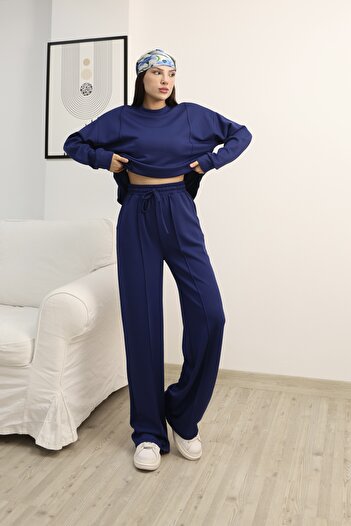 b buhari bykoc Crew Neck Long Sleeve Modal Fabric Suit