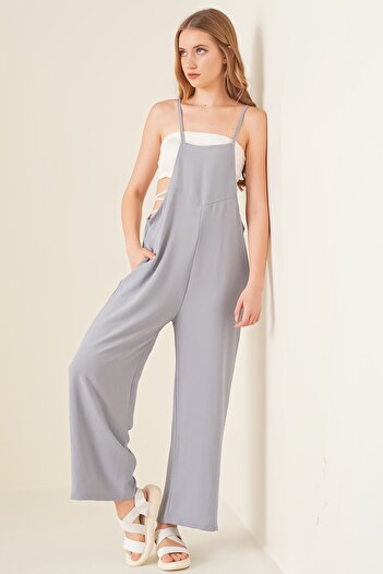 Hiccup Bdart Relaxed Fit Square Neck Wide Leg Jumpsuit