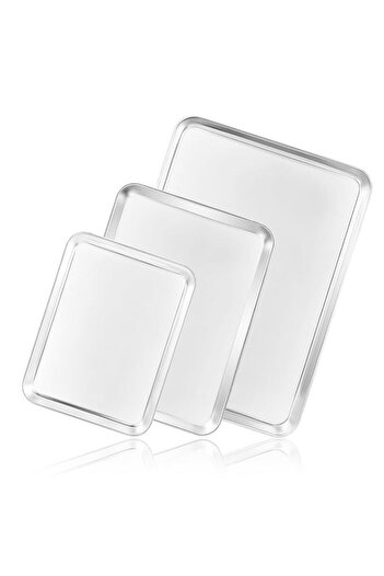 Generic Bastwe Cookie Sheet Baking Sheet Set of 3, Commercial Grade Stainless Steel Baking Pan, Professiona