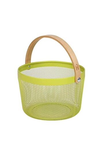 Generic HOMEPRO Better Value for Better Living Home Pro Metal Mesh Storage Utility Basket Bamboo Carry Hand