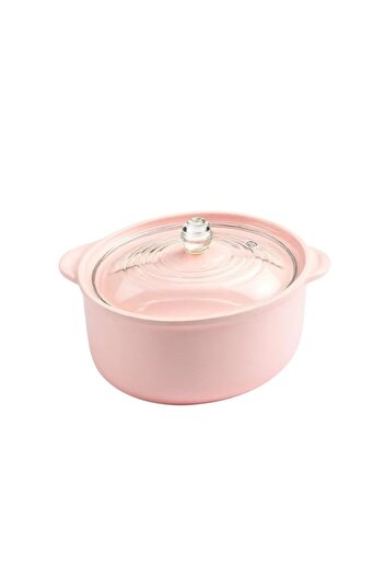 Generic Non-Stick Stockpot with Glass Lid |Ceramic Colorful Cookware Heat-Resistant | Healthy Cooking Clay