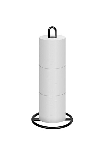 Generic Toilet Paper Holder Stand,Metal Freestanding Storage,for 3 Rolls of Toilet Papers, Height 12.6 inch