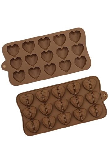 Generic Shinzy Heart Shape Silicone Chocolate Mould 15 Holes Diamond Heart Silicone Mould Reusable Tray Mol