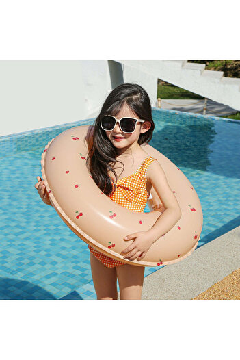 vivimall Orange Inflatable Pool Float with Cherries | CherryAqua