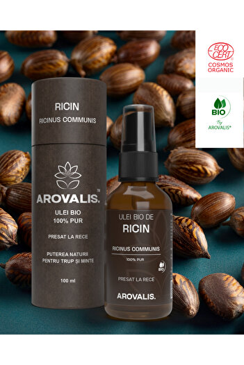 Arovalis. ORGANIC CASTOR OIL (Ricinus communis) 100% PURE – 100ml