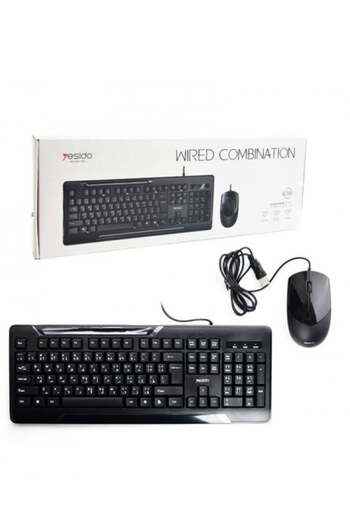 Yesido Wired Keyboard Mouse Combination Dual Mode Compatible For PC And Tablets