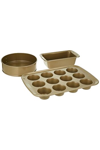 Generic BERGNER BAKERIGHT PRO 3PC BAKEWARE SET, CARBON STEEL, BG37131GD