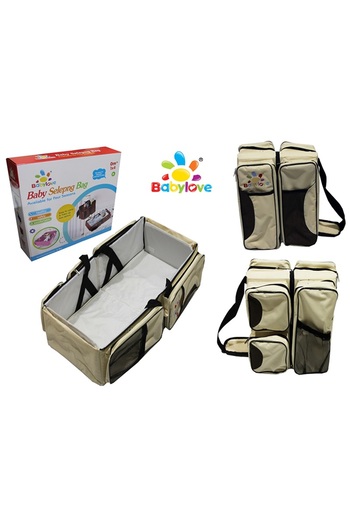 TSUMAB 3-in-1 Baby Diaper Bag with Foldable Crib and Changing Station – Portable Travel Bassinet