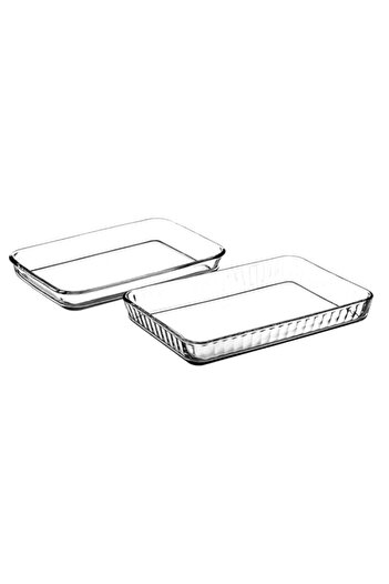 Generic Pasabahce 401008 BORCAM RECTANGULAR TRAY 2PC ST(3.8L+1.9L)