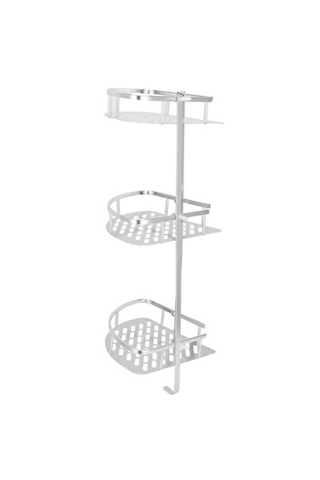 Generic Corner Shower Shelf, 3 Tier Corner Shower Rack Wall Mounted Bathroom Shelf Space Aluminum Caddy wit