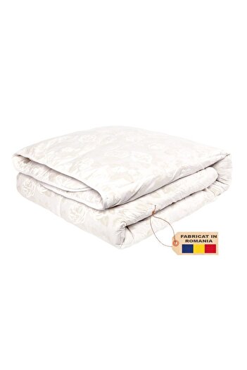 Pernador Duvet with 15% goose down and feather, 160x200 cm, White with silver roses