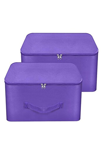 Generic Storite 2 Pack Nylon Wardrobe Bag Underbed Moisture Proof Cloth Storage Organiser with Zippered Clo