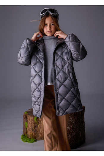 MAYORAL 7432-50 Girl's Gray Coat