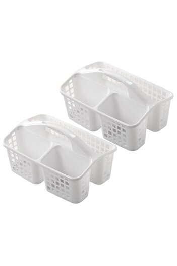 Generic 2 Pack Portable Shower Caddy Basket,Plastic Cleaning Storage Organizer with handle, suitable for ba