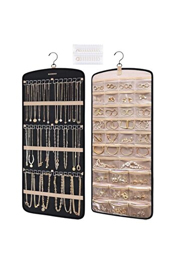 Generic SZYYQ Hanging Jewelry Organizer, Necklace Holder Anti-tangle Earrings Rings Hanger with many Jewelr