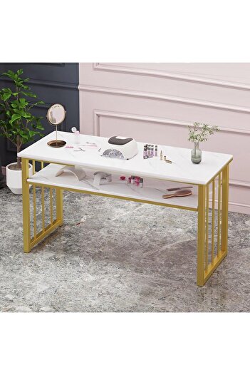 Türkiye Manicure Table Nail Desk for Nail Art, Marbling Texture Nail Table Beauty Spa Salon 120*40*76cm