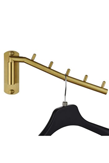 Generic JQK Folding Wall Mounted Clothes Hanger Rack, Clothes Hook Stainless Steel with Swing Arm Holder Cl