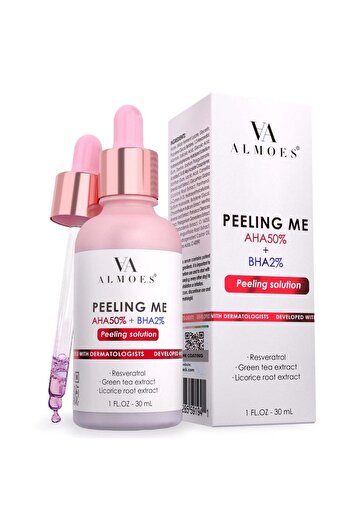 ALMOES PEELING ME, Licorice Root,50% AHA 2% BHB, Resveratrol