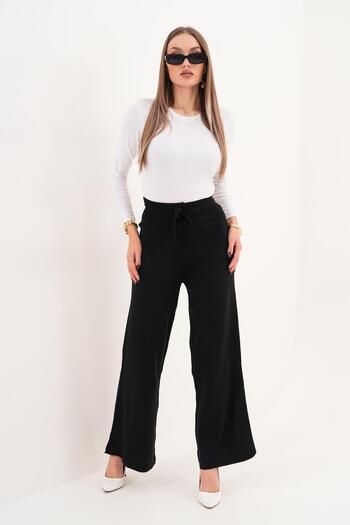 ŞİMAL Women's Wide Leg Knitwear Knitted Trousers 255166 -