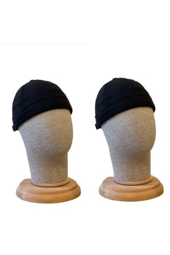 Rupen Kraft 2 Pcs Winter Cashmere Cap Adjustable Docker Hat Winter Skullcap Hat Retro Hat Skullcap