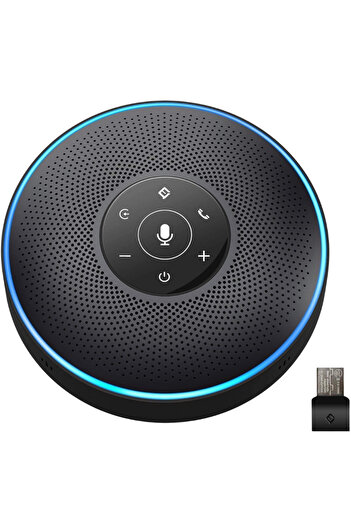 eMeet Conference audio system, EMMET M2 Speakerphone, 4 AI Microphones, Compatible Zoom-Teams-Skype-PC-Mac