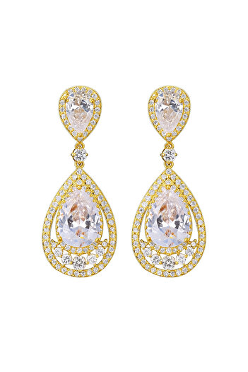 OEM Fashion Drop gold bridal earrings