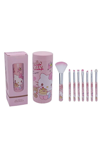 Miniso Hello Kitty makeup b Sanrio Anime Hello Kitty 8 Pieces Lovely Makeup Brush Set Blush Eyebrow Lip Bru