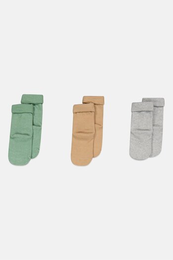 Sinsay Fox and Bunny By Toddlers Boy 3 Pair Solid Socks, Multicolor